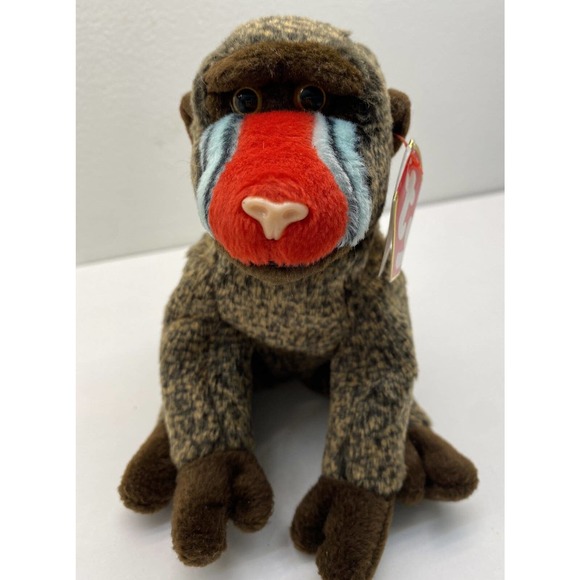 Cheeks Ty Beanie Baby Baboon 1999 Rare - Picture 2 of 12